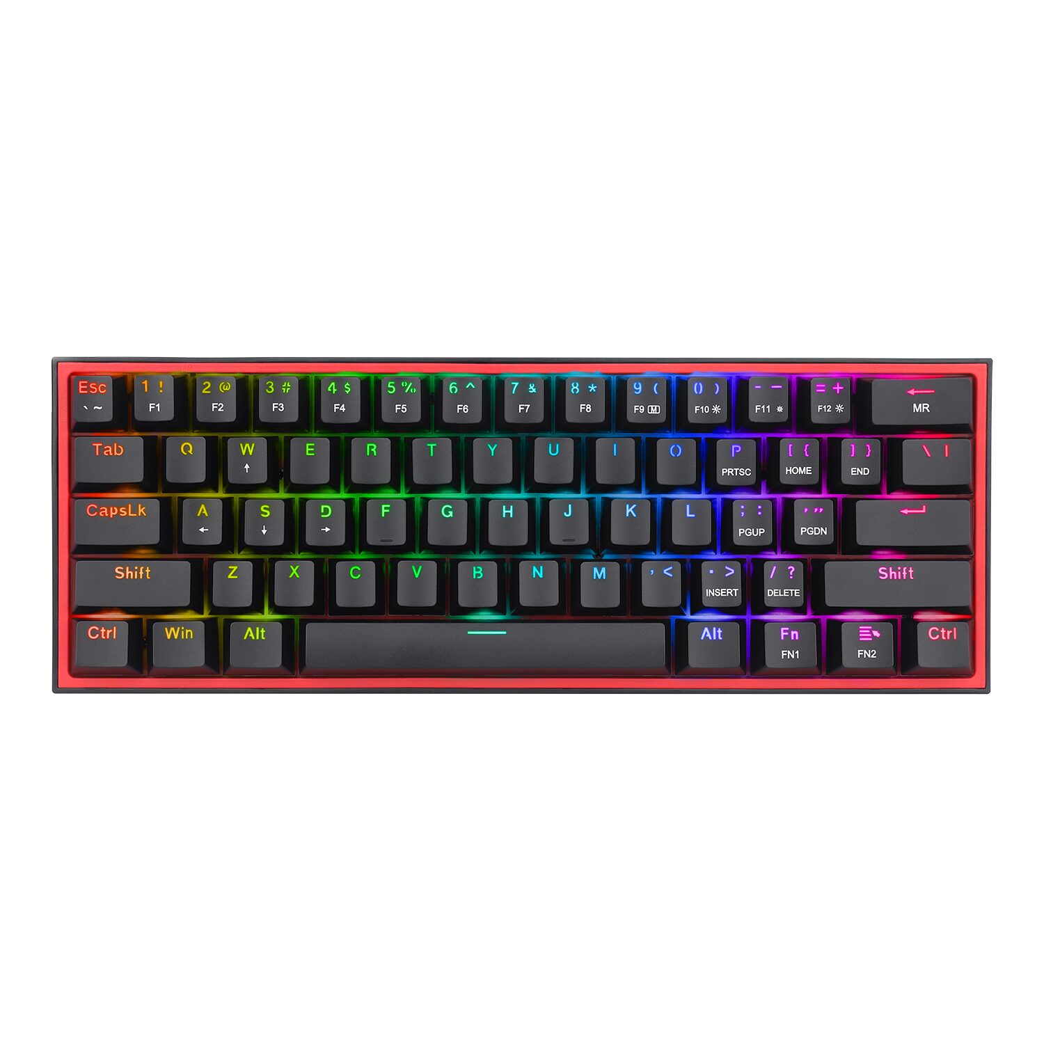 Redragon K616 FIZZ Pro 61-Key RGB Mechanical Gaming Keyboard – Black (60%, RGB, Wireless/Wired, Hot-Swappable)