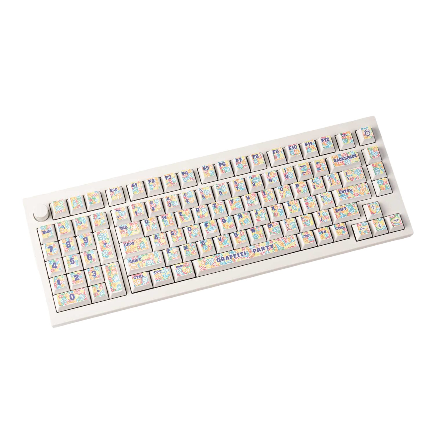 Keychron Graffiti Party – Cherry Profile Dye-Sub PBT Full Keycap Set (140 Keys, MX-Compatible) - Image 5